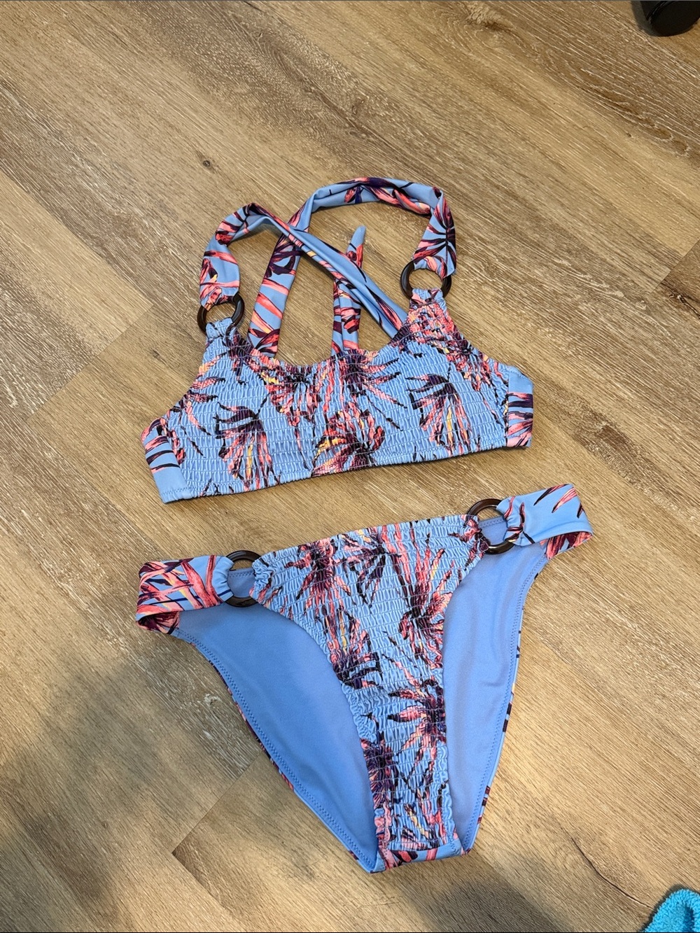 NWOT Jessica Simpson Ruched Bikini SMALL